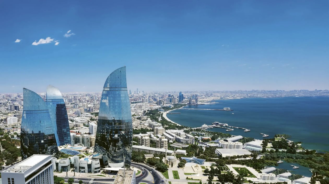 Baku Flame Towers Aerial
