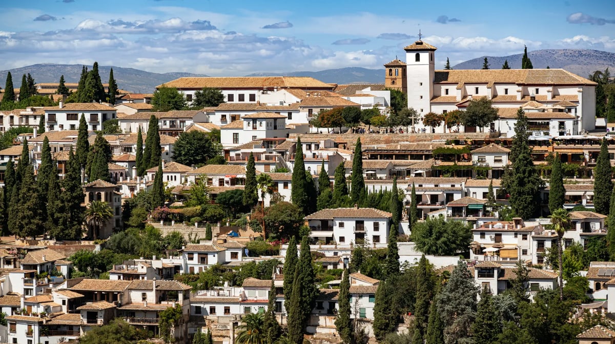 Granada stad centrum panorama