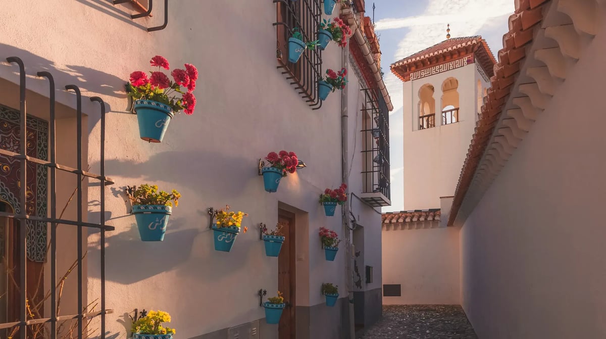 Typical local houses Granada, Spain