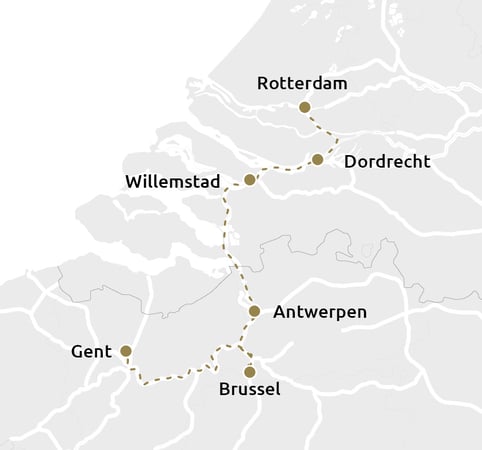 6-daagse Oud & Nieuwcruise  langs de Belgische steden