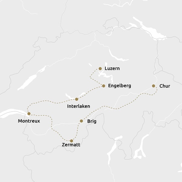 Besneeuwde bergtoppen en gletsjers