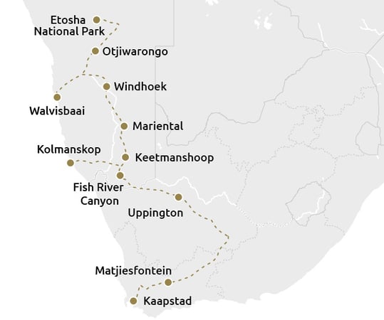 Namibië en Zuid-Afrika safari