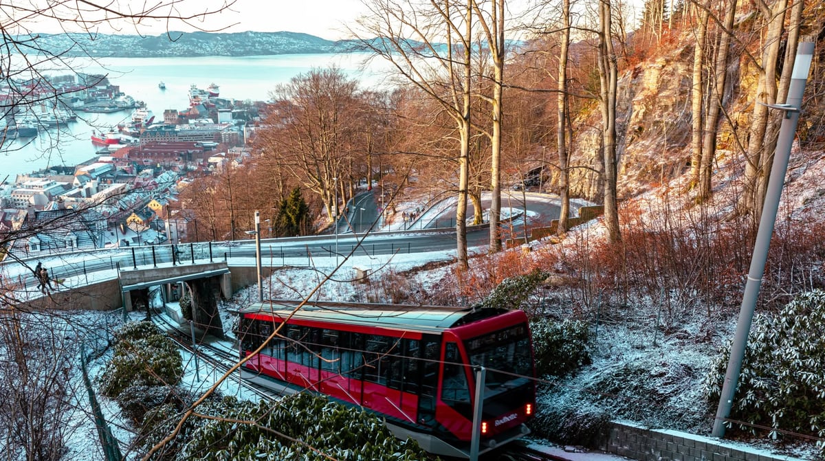 Noorwegen - Bergen - Floibanen winter