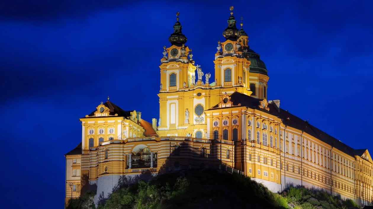 Stift Melk avond-1